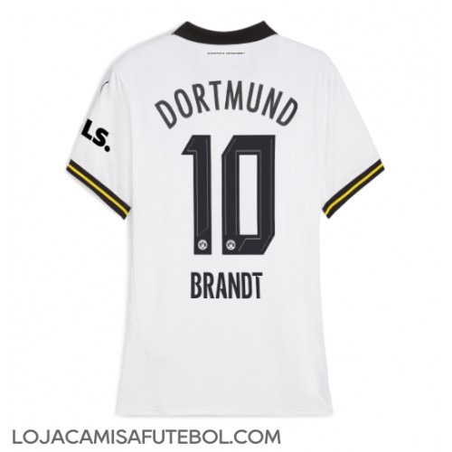 Camisa de Futebol Borussia Dortmund Julian Brandt #10 Equipamento Alternativo Mulheres 2024-25 Manga Curta